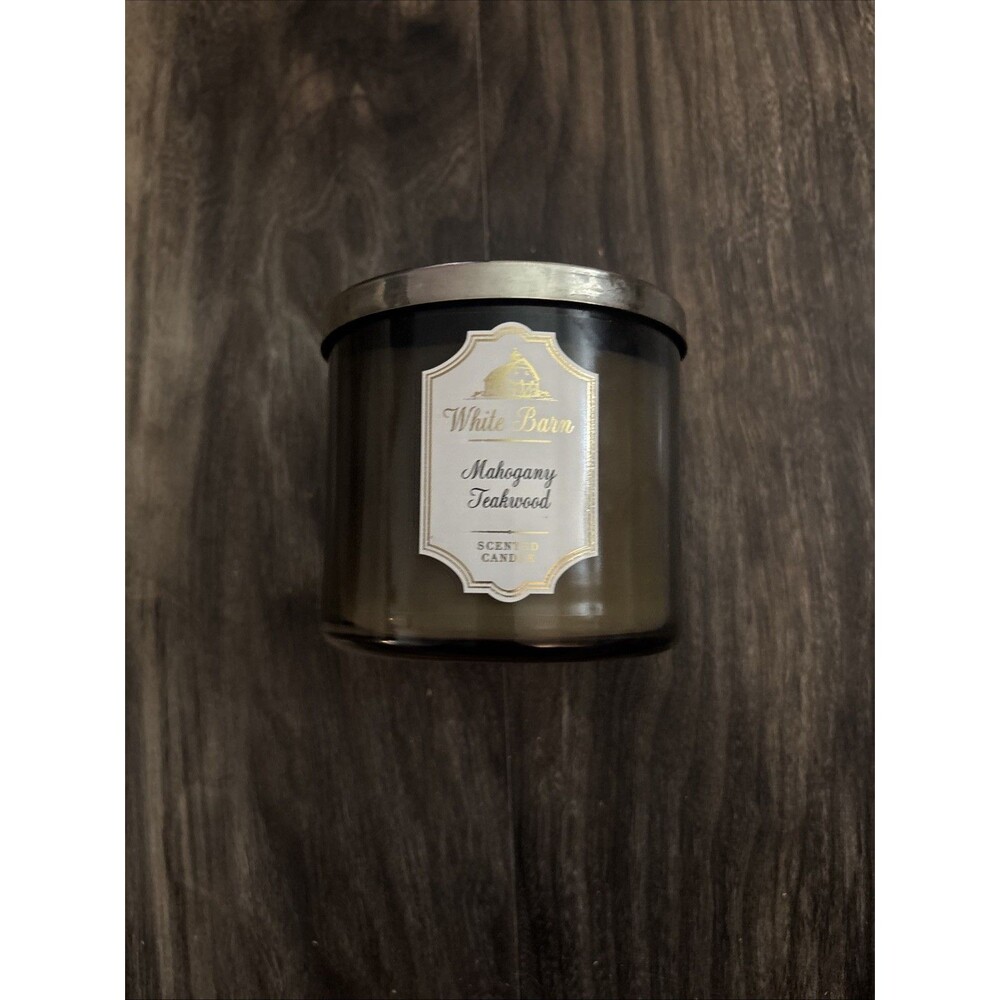 white barn mahogany teakwood candle